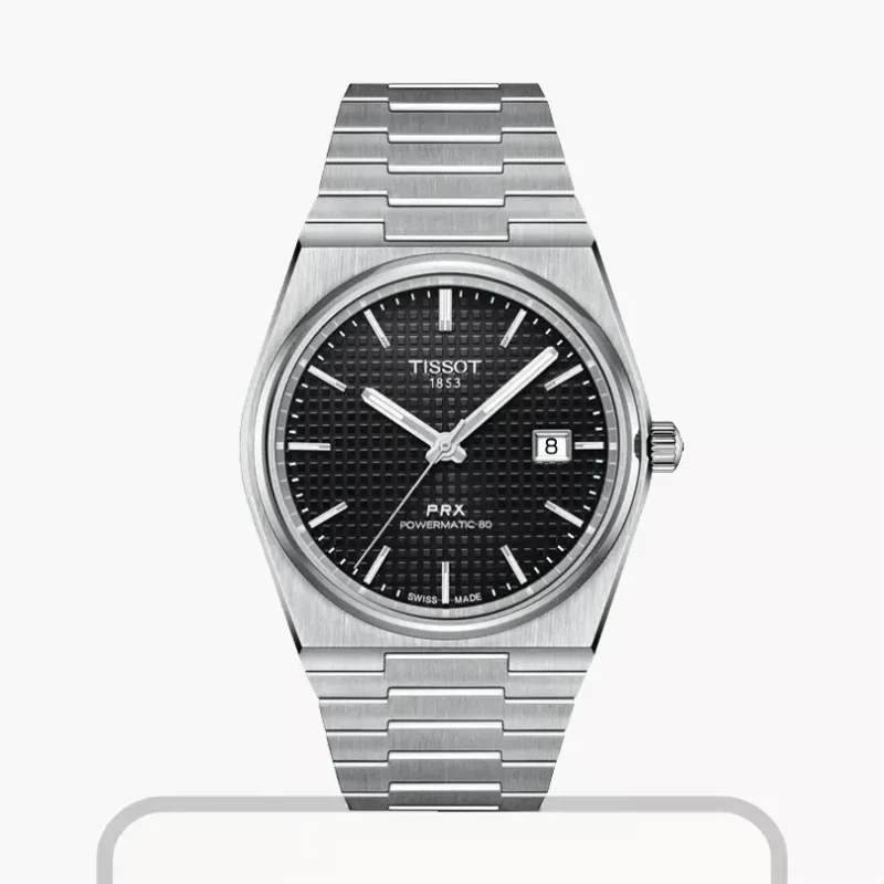 Tissot PRX Swiss Powermatic 80 Black Dial Men's Watch- T137.407.11.051.00